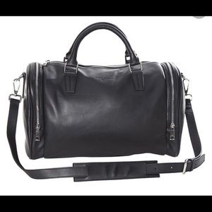 New Brandon Blackwood Leather Mini Duffle Bag